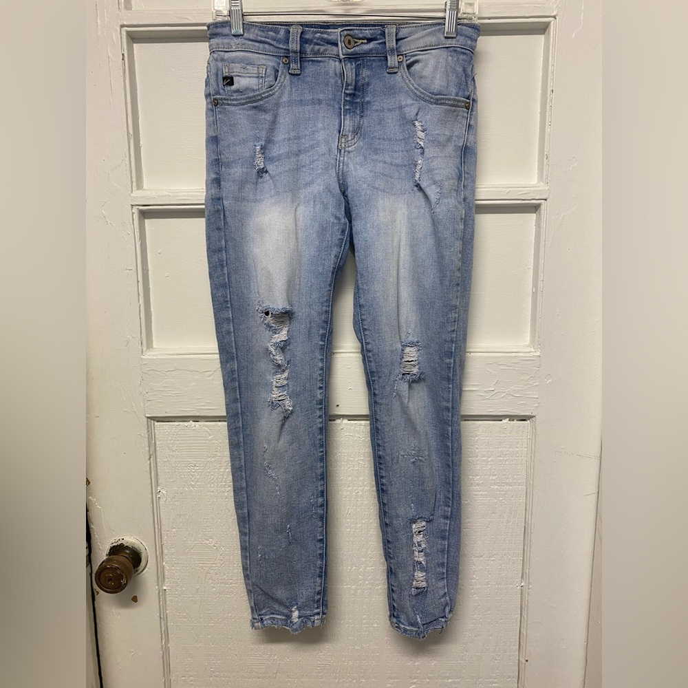 Kancan Estilo Skinny High Rise Ripped Holes Distress jeans WOMENS size 5/26